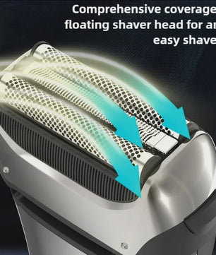 Tinsol FK608 Elektrisch Scheerapparaat Mannen - 3-Mes, Trimmer & Smart Display