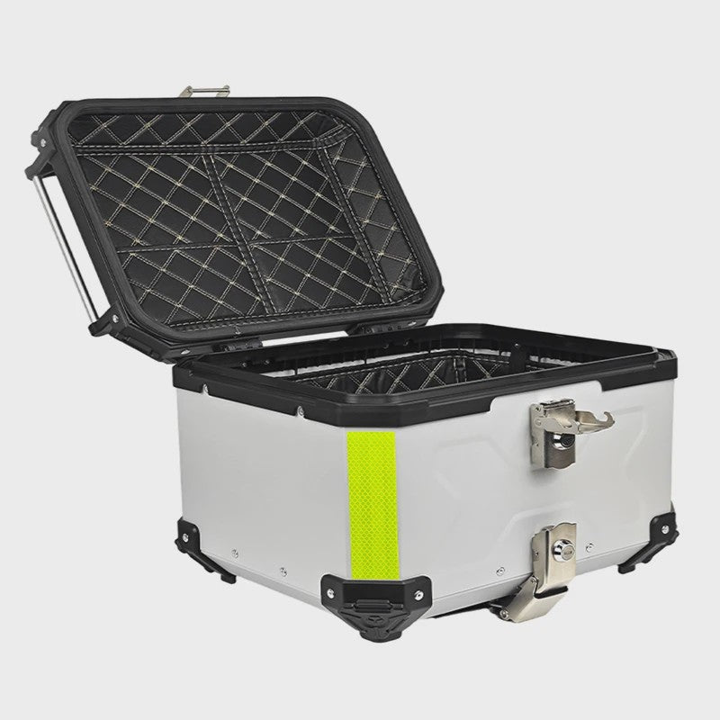 65L Aluminium Motor Topkoffer Waterdicht met Anti-diefstal Sluiting & Quick Release