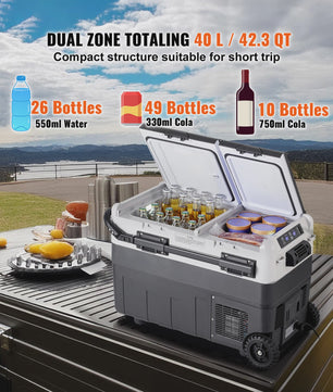 Draagbare Compressor Koelkast 40L/50L/58L - Ideaal voor Auto, Camping & Outdoor