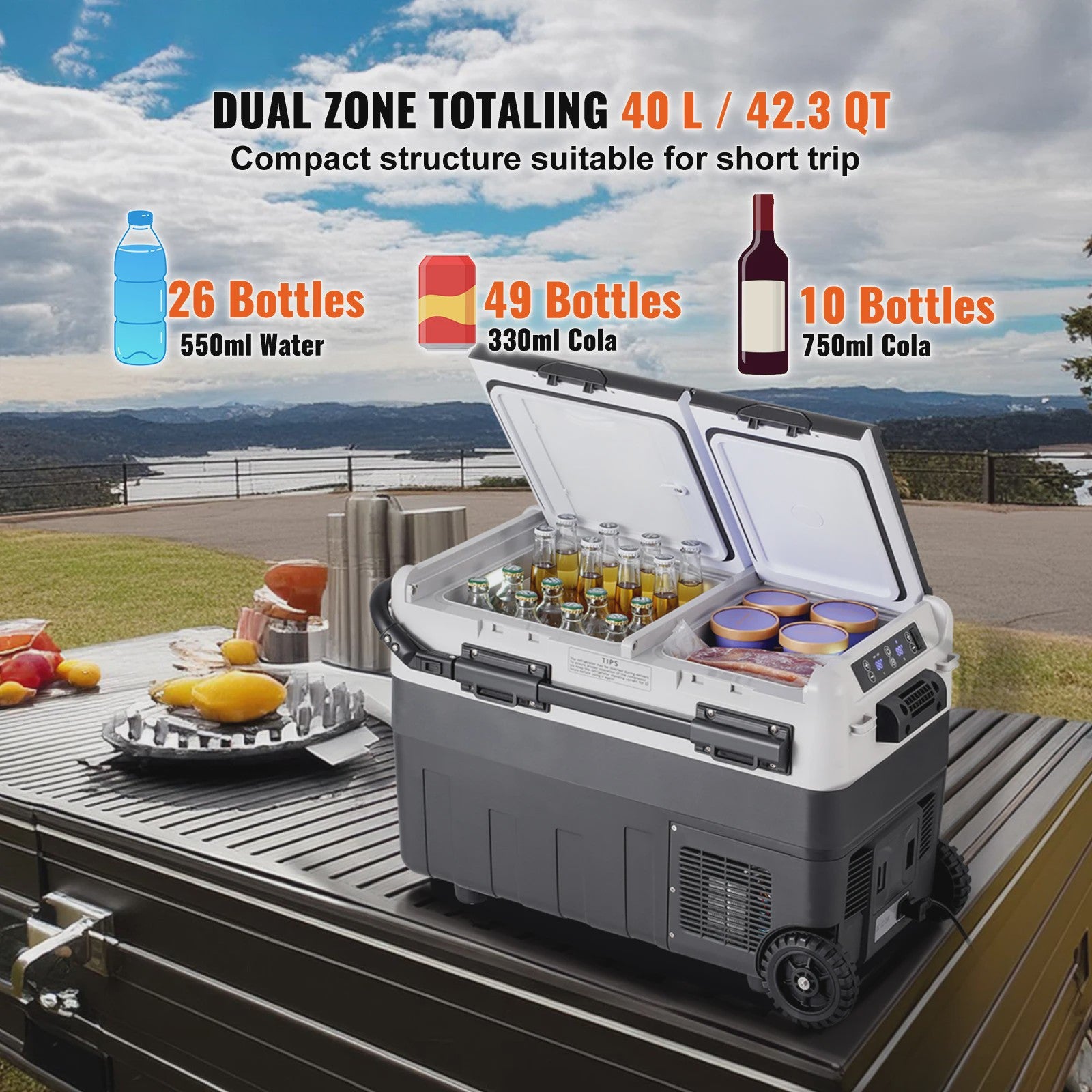 Draagbare Compressor Koelkast 40L/50L/58L - Ideaal voor Auto, Camping & Outdoor