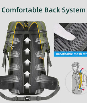 50L Waterdichte Reisrugzak - Grote Outdoor Backpack voor Kamperen, Wandelen & Klimmen