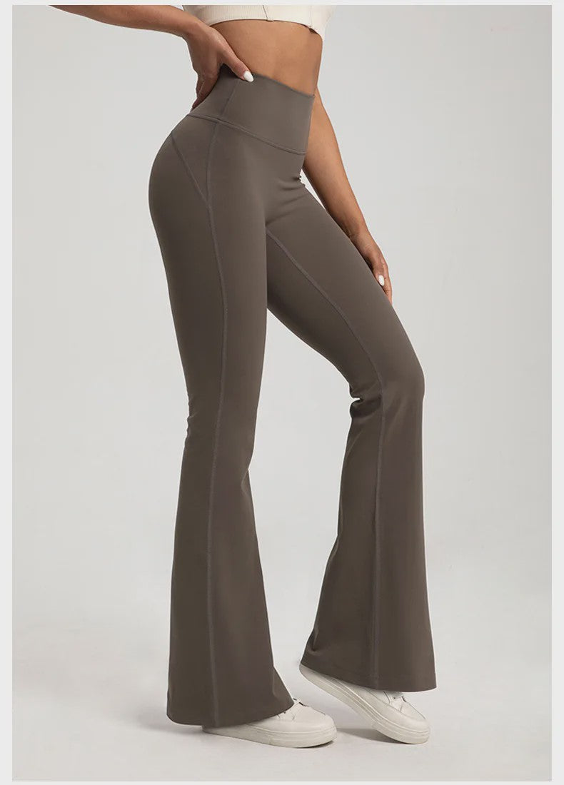 Naked Hoge Taille Bell Bottom Broek - Taille Corrigerend & Heupliftend voor Yoga & Fitness