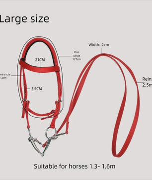 Verstelbaar Paard Halster met Longeerlijn Set - Nylon, 2.5m Lijn