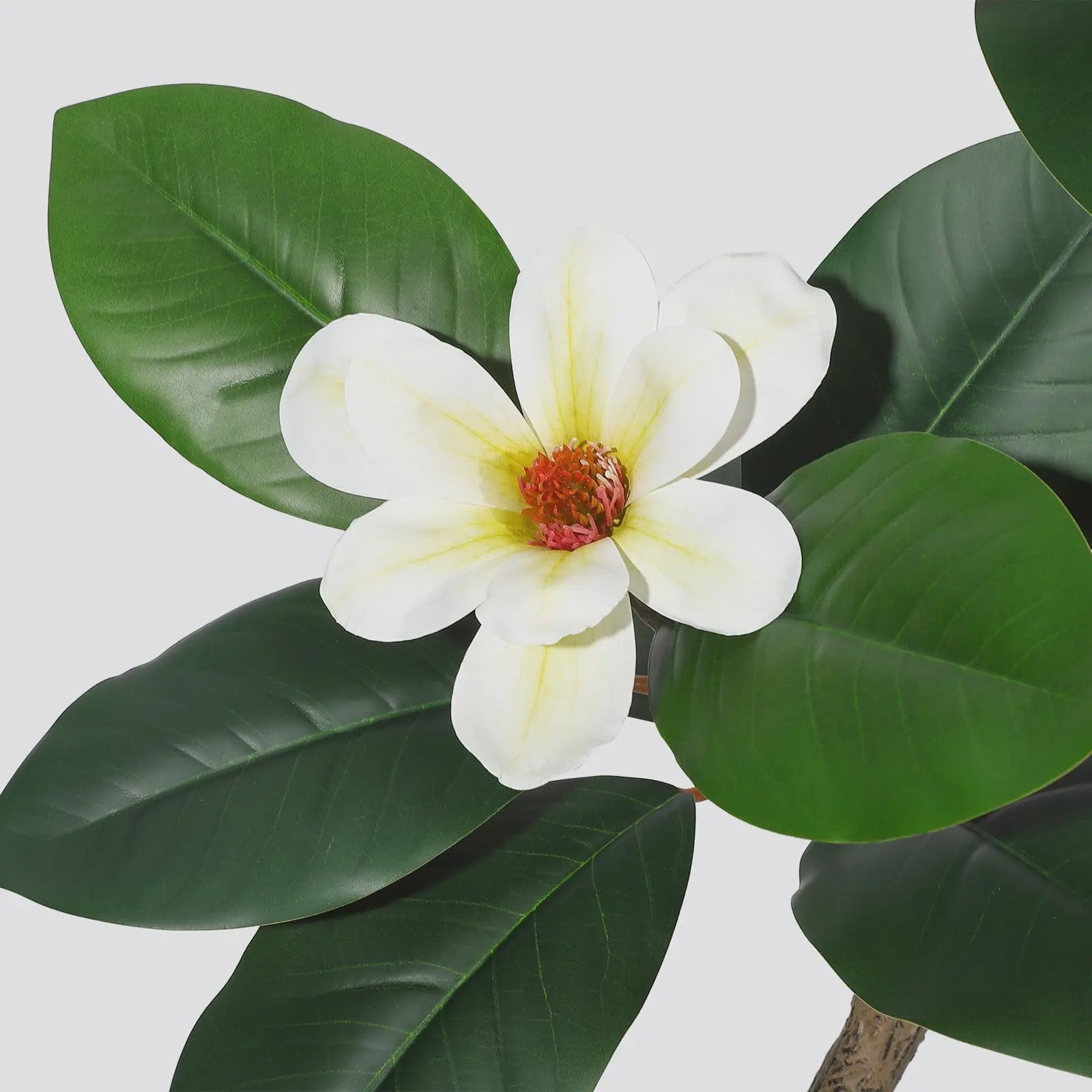 Kunst Magnolia Boom met Witte Pot - 150/180/210cm - Luxe Kunstplant voor Binnen