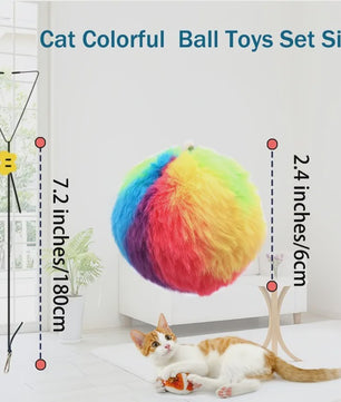 Interactief Katten Speeltje met Kleurrijke Ballen - Deurhanger voor Eindeloos Plezier