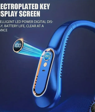 Draagbare Nekventilator met LED Display - 5 Snelheden & Bladloos Ontwerp