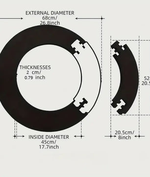 EVA Dartbord Surround Ring - Beschermende Muurring met Jigsaw Systeem