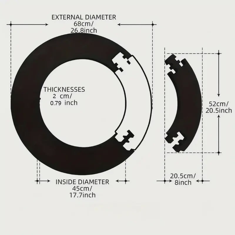 EVA Dartbord Surround Ring - Beschermende Muurring met Jigsaw Systeem