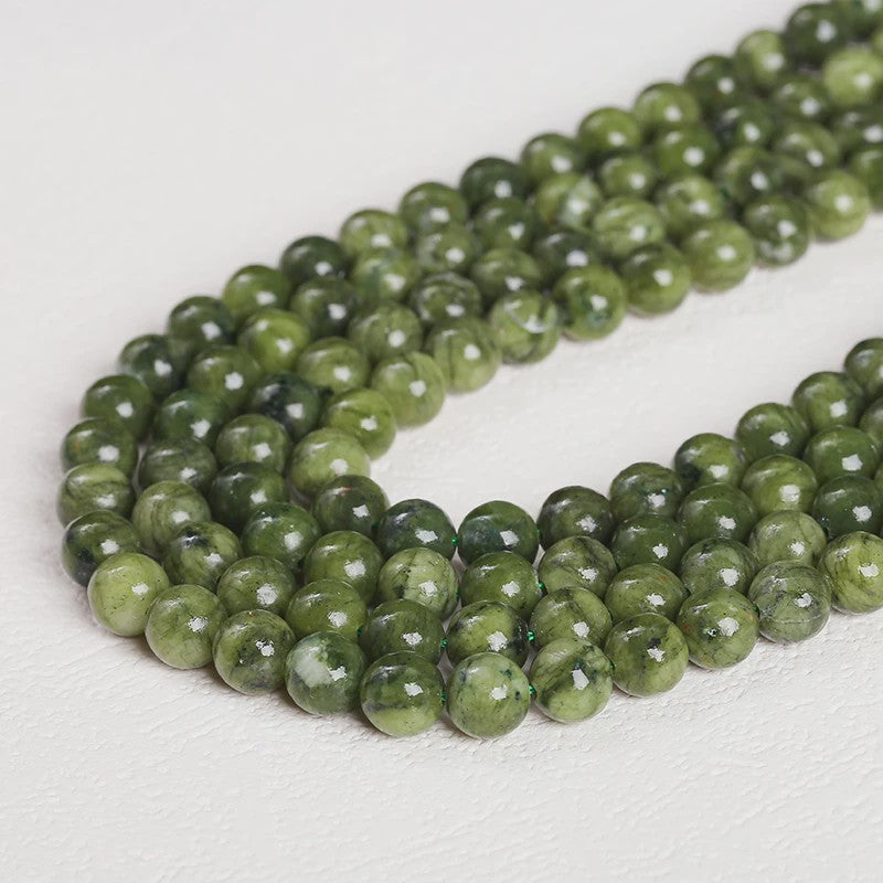Natuursteen Zuidelijke Jade Kralen - Donker Groen, Rond, 4-10mm - Voor Sieraden Maken