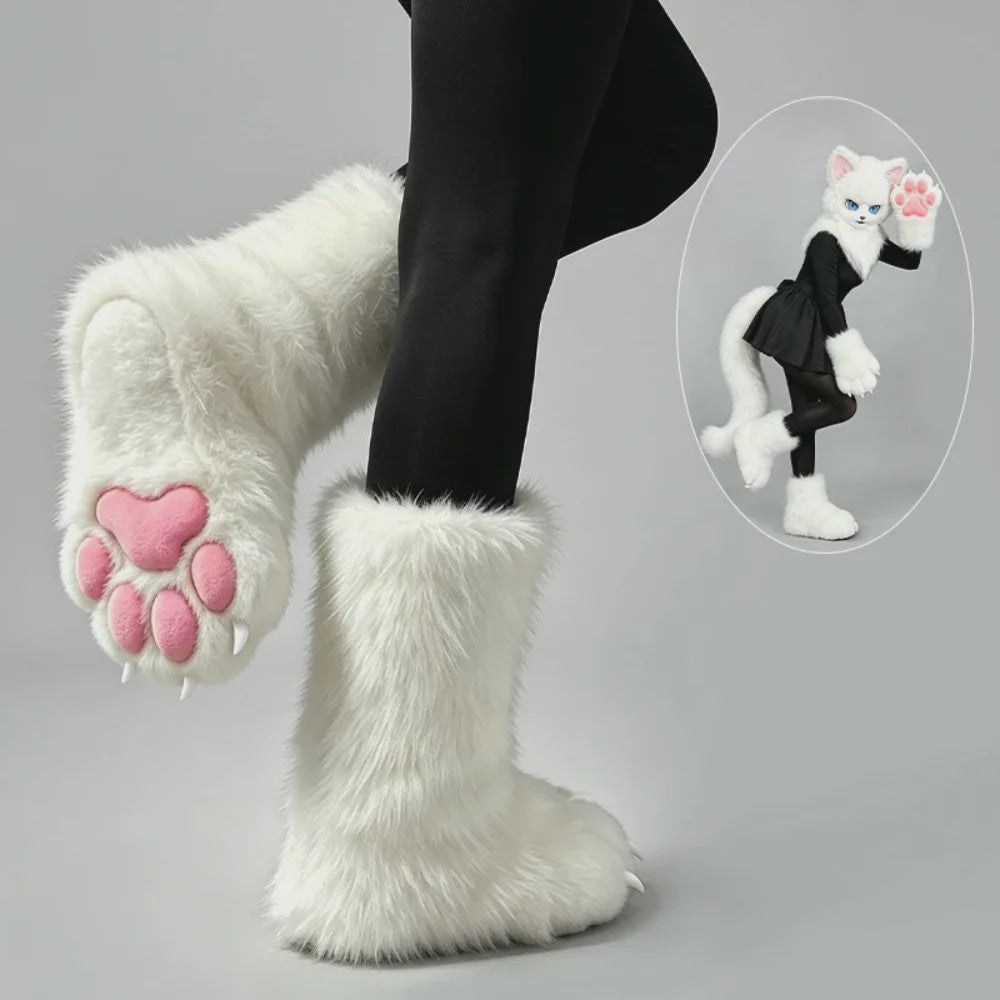 Pluche Poot Laarsjes - Cosplay & Fursuit Kattenpoot Schoenen