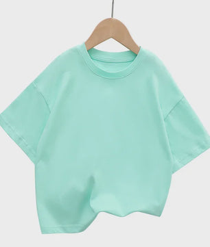 Zomer T-shirt Kinderen Korte Mouw Katoen - Trendy & Comfortabel voor Jongens & Meisjes (2-12 Jaar)