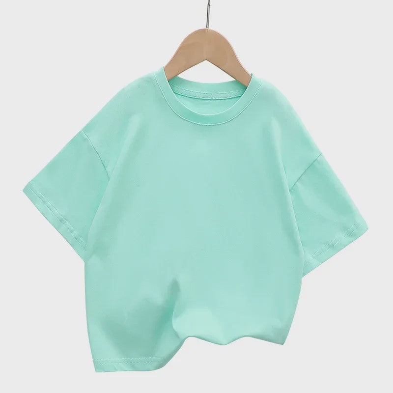 Zomer T-shirt Kinderen Korte Mouw Katoen - Trendy & Comfortabel voor Jongens & Meisjes (2-12 Jaar)