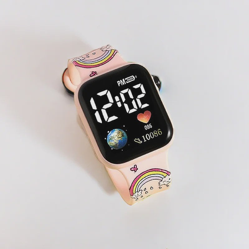 Vrolijk Stitch & Hello Kitty Kinderhorloge - Digitaal & Leuk voor Meisjes