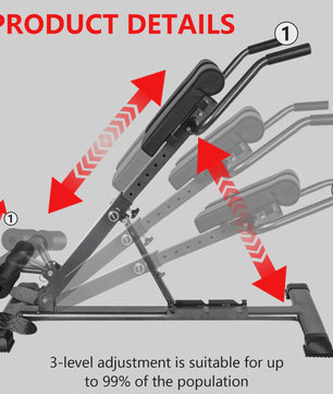 Opvouwbare Romeinse Bank - Back Trainer & Abdominal Trainer voor Krachttraining
