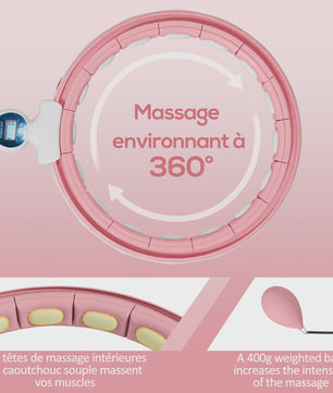 Verstelbare Fitness Hula Hoop met Massagepunten en Digitale Teller - 16 Segmenten
