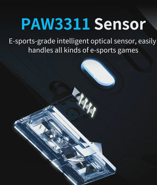 AJAZZ AJ179V2 MAX Gaming Muis: Tri-Mode, PAW3311 Sensor, Ultra-licht 56g