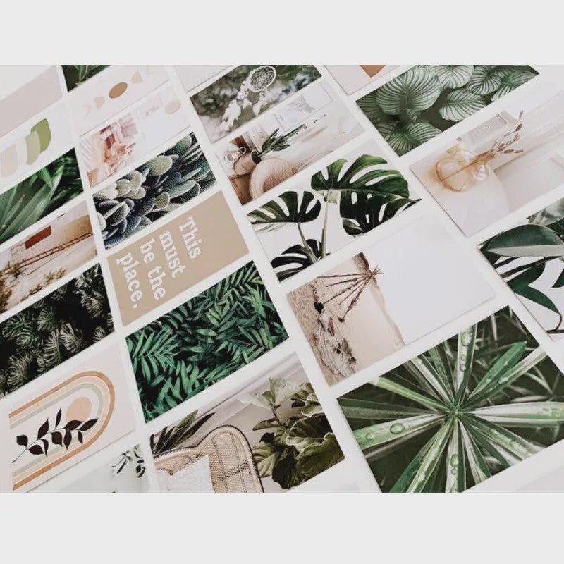 50 Stuks Esthetische Botanische Muurdecoratie Set: Planten, Bloemen, Vlinders & Paddenstoelen Posters