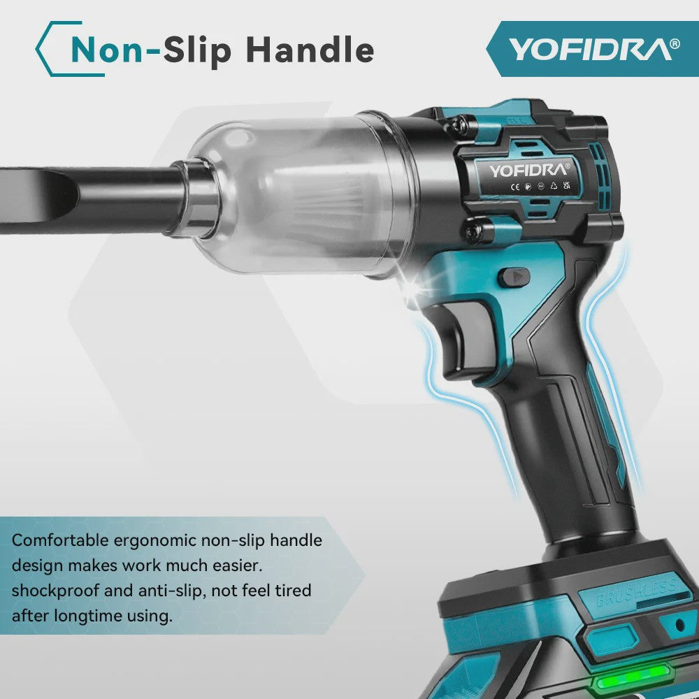YOFIDRA Krachtige 2-in-1 Accu Bladblazer & Zuiger - 80000RPM Borstelloze Motor