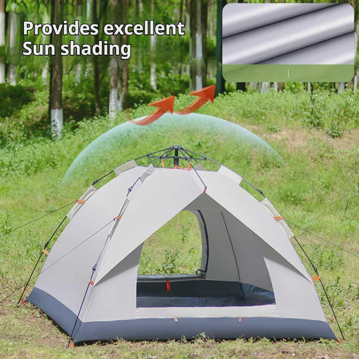 Automatische Pop-Up Tent voor 3-4 Personen - Snel Opzetbaar, Water- en Zonwerend
