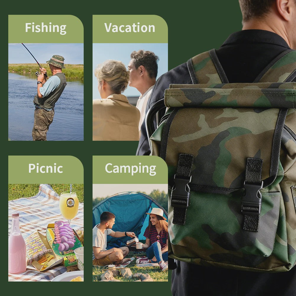 Draagbare Rugzak met Stoel: Multifunctioneel voor Vissen, Camping & Reizen
