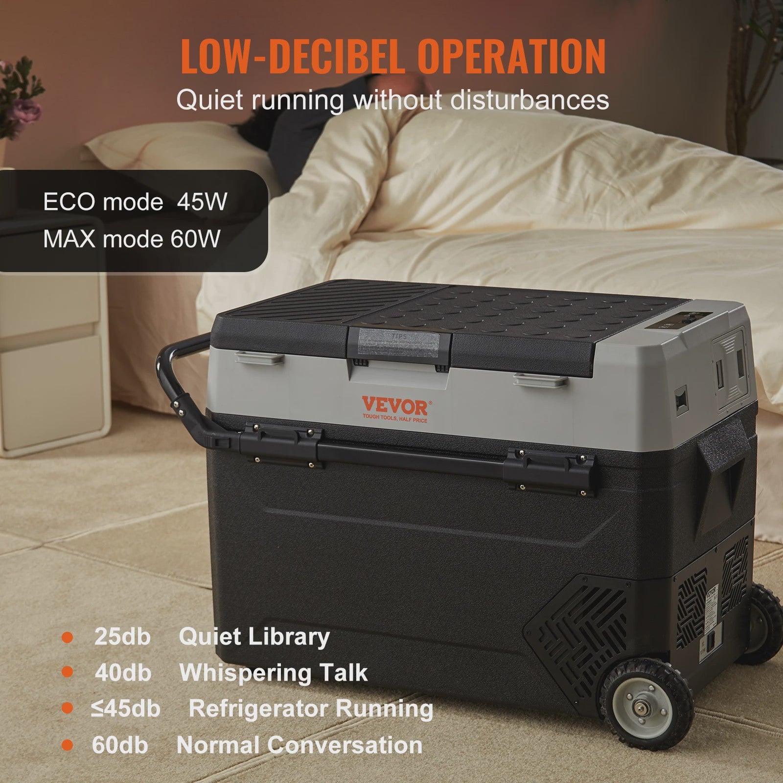 Draagbare Dubbel Zone Koel-Vriesbox 38L/40QT - 12V Auto Koelkast met Verstelbare Temperatuur