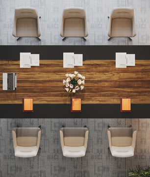 Grote Vergadertafel / Bureau 200cm met Stijlvol Geometrisch Metalen Frame - Ideaal voor Kantoor of Thuis