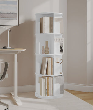 Draaibare Boekenkast 4 Niveaus - 360° Rotatie - Hoekdisplay - Woonkamer, Kantoor