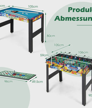 12-in-1 Multifunctionele Speltafel: Voetbal, Biljart, Air Hockey, Tafeltennis & Meer!