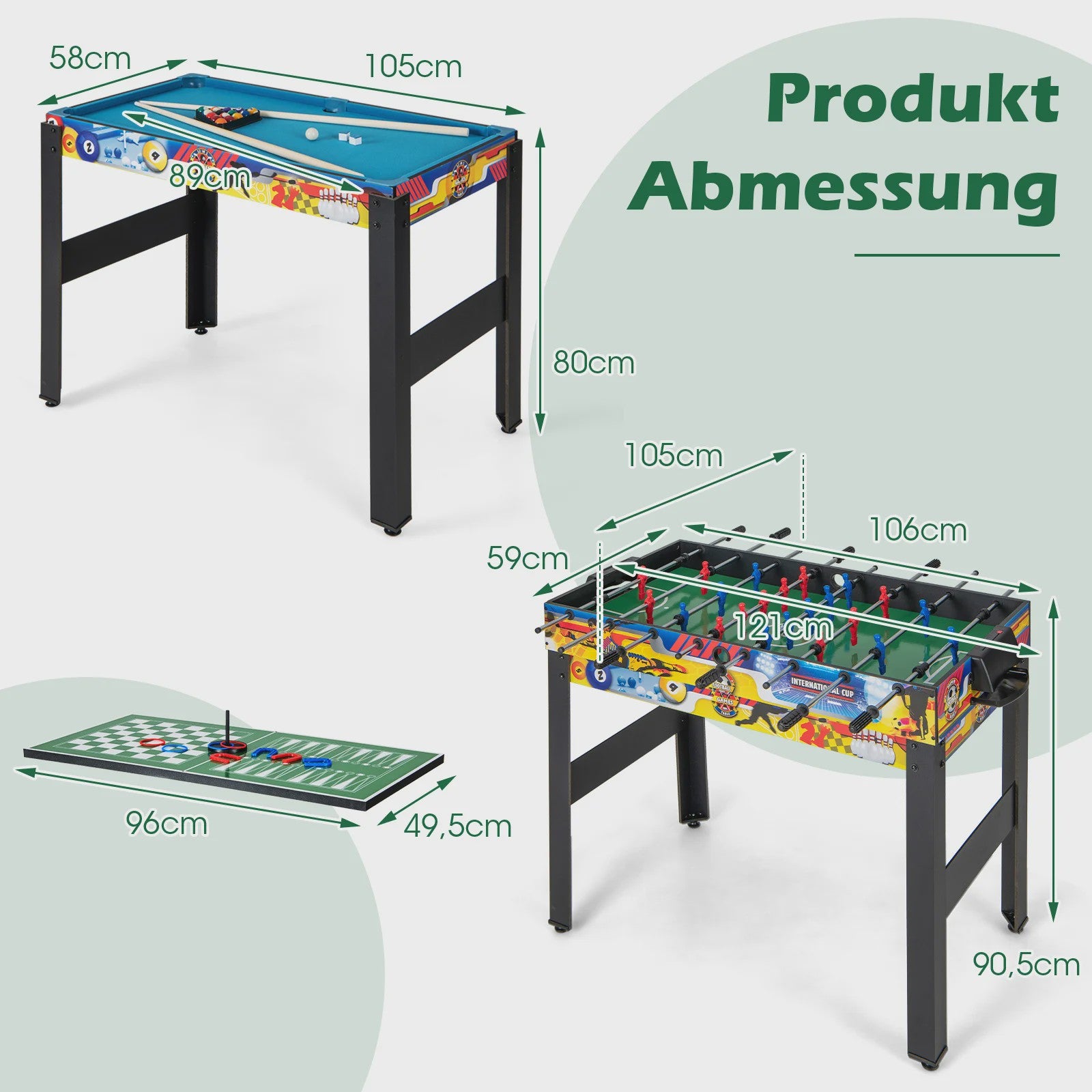 12-in-1 Multifunctionele Speltafel: Voetbal, Biljart, Air Hockey, Tafeltennis & Meer!