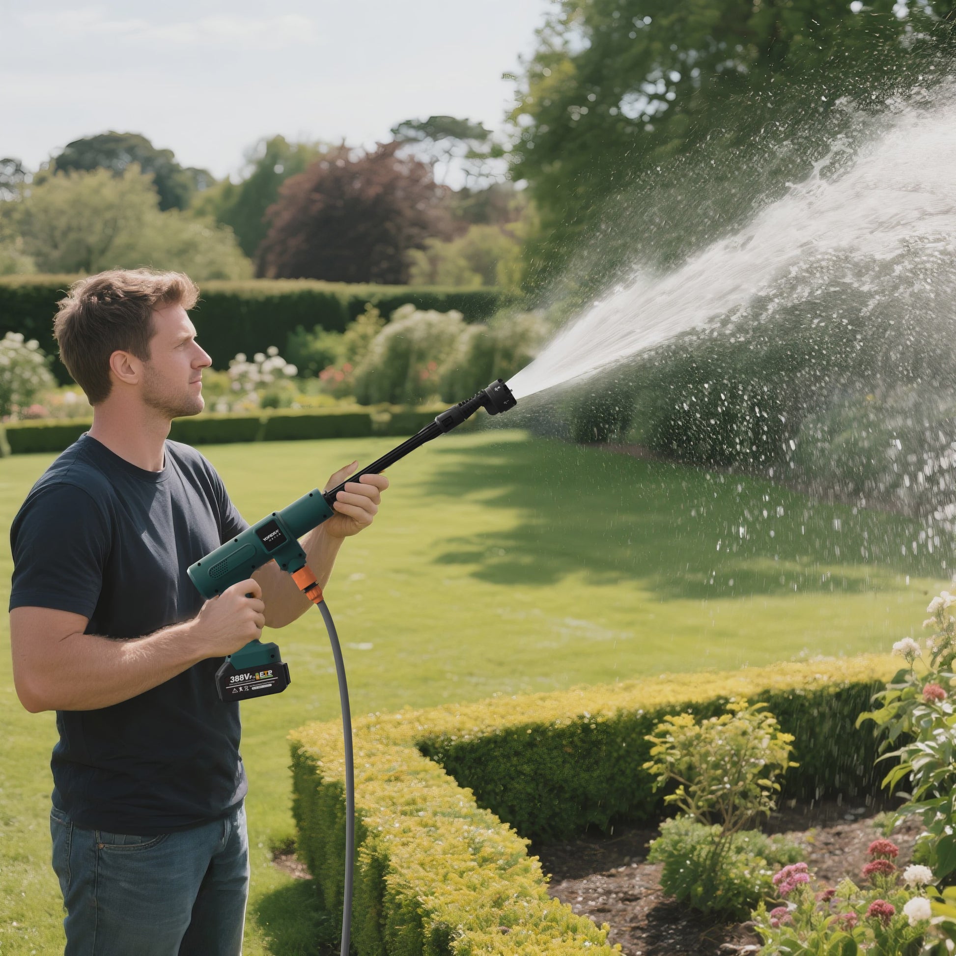YOFIDRA 6-in-1 Hogedrukreiniger 200 Bar - Krachtige Borstelloze Waterstraal voor Auto & Tuin (Makita Accu Compatibel)