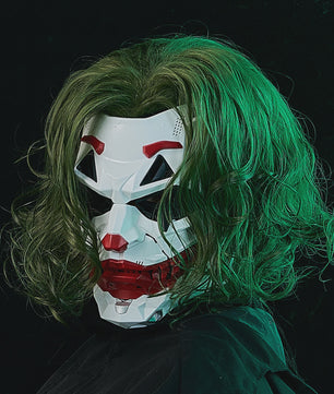 Cyberpunk Clown Masker met Vlechten - Cosplay & Halloween Prop