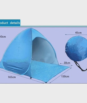Automatische Pop-Up Strandtent UPF50+ - Snel Opzetbaar Zonnescherm voor Strand, Camping & Vissen