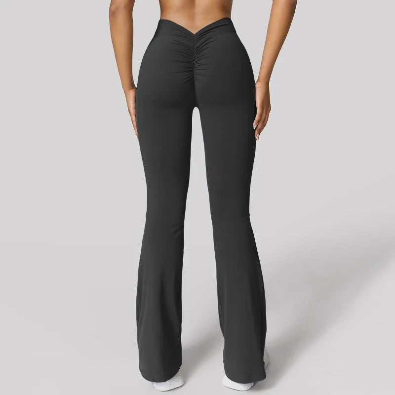 Dames High Waist Flare Leggings met Push-Up Effect - Sport & Casual