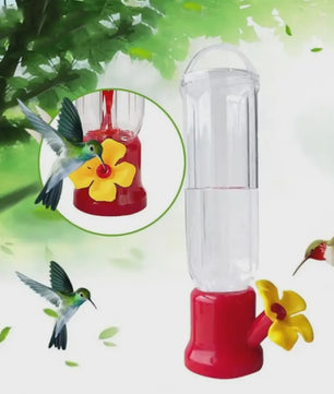 Draagbare Vogel Drinkfles met Ophangdraad - Transparant Plastic Voederbakje voor Tuinvogels
