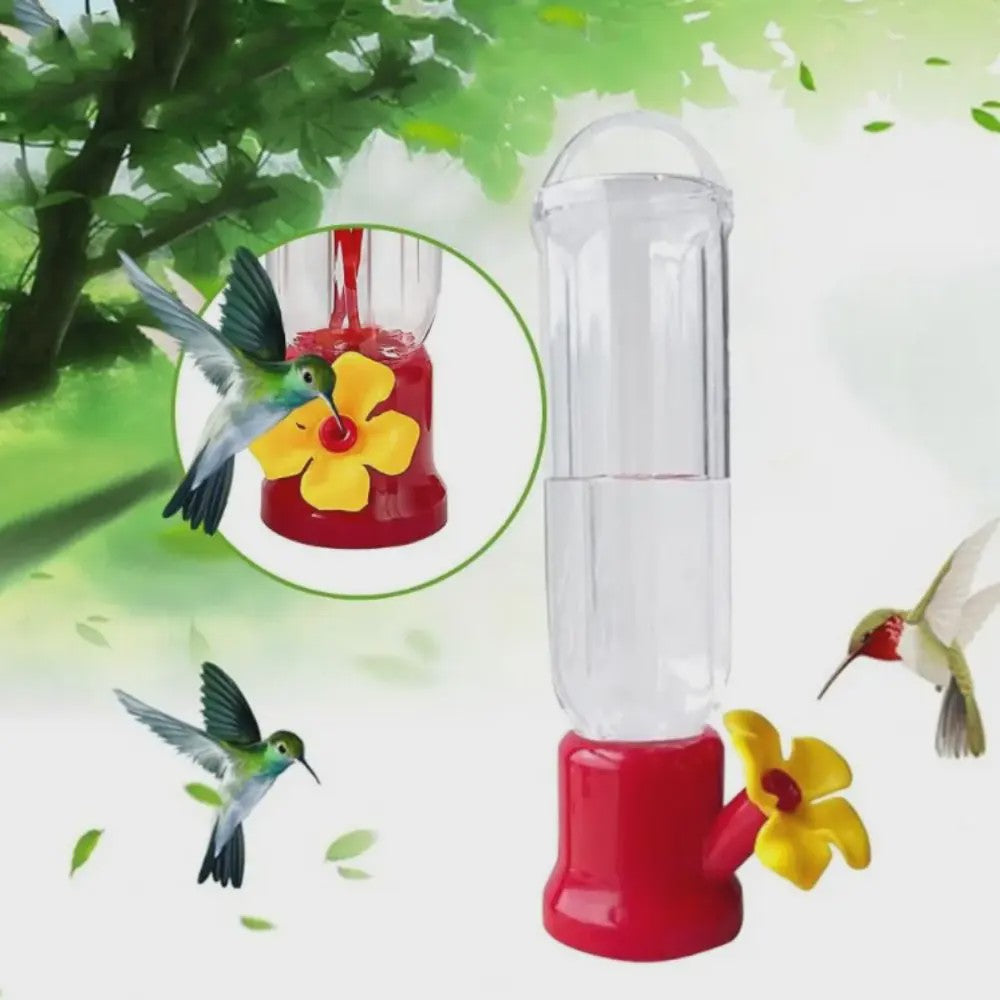 Draagbare Vogel Drinkfles met Ophangdraad - Transparant Plastic Voederbakje voor Tuinvogels