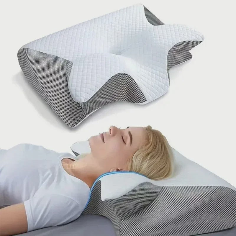 Orthopedisch Vlinder Neksteunkussen van Traagschuim - Comfortabel en Pijnverlichtend