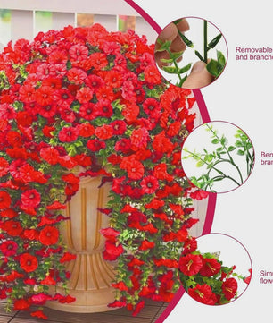 Hangende Kunstbloemen Slanke Winde (Ochtendgloren) - Decoratie voor Huis, Tuin & Feesten