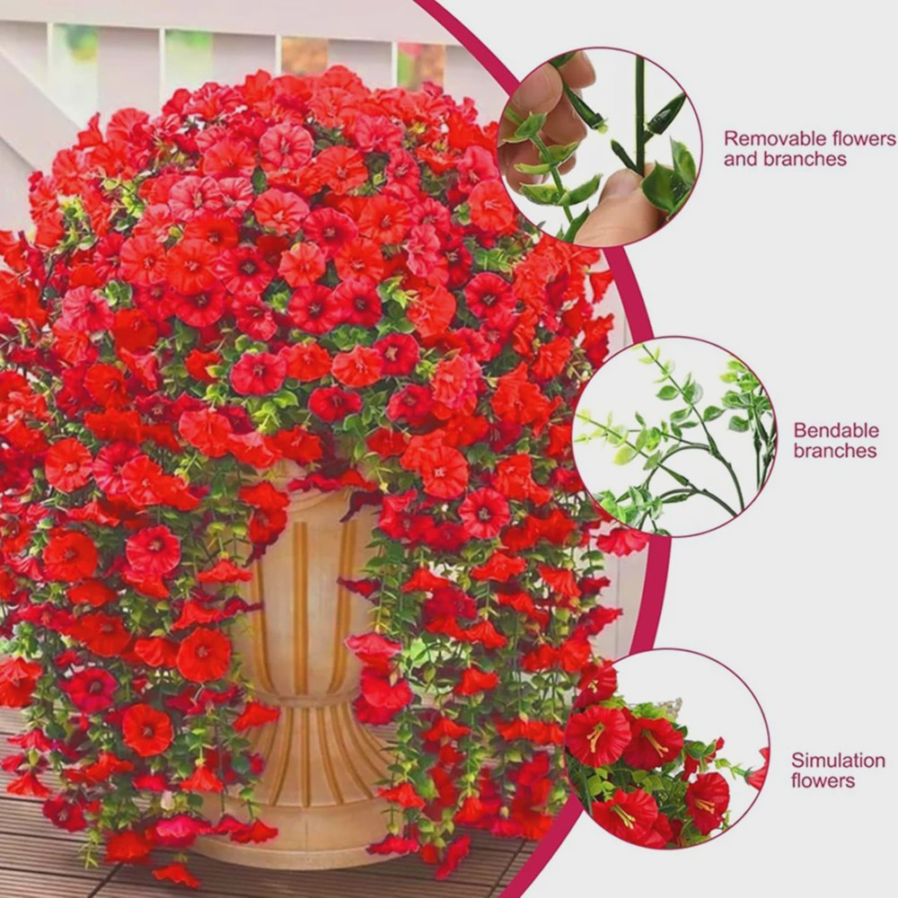 Hangende Kunstbloemen Slanke Winde (Ochtendgloren) - Decoratie voor Huis, Tuin & Feesten