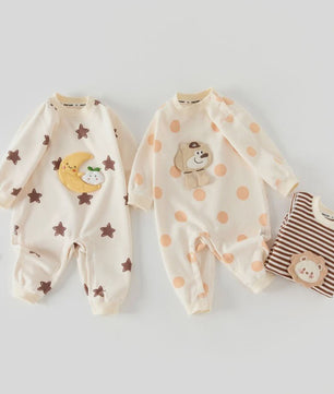 Schattige Unisex Baby Romper met Lange Mouwen - Perfect voor Herfst & Winter