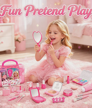 Prinsessen Speel Make-Up Set voor Kinderen - Faux Manicure, Lip Color & Eye Shadow Speelgoed