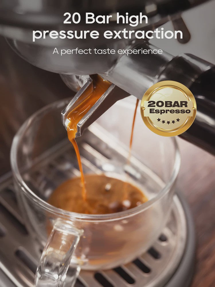 HiBREW H10B Espresso Machine: 20 Bar, Instelbare Temperatuur, Koud & Warm, Super Slim Koffiezetapparaat