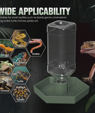 Automatische Reptielen Voerbak en Waterdispenser voor Kleine Hagedissen, Kikkers, Slangen en Schildpadden