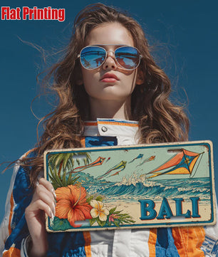 Vintage Bali Vliegerfestival Metalen Bord - Tropisch Strand Decoratie