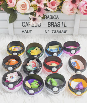 Set van 12 Pokémon Poké Ball Figuren - Pikachu & Vrienden Actiefiguren Collectie