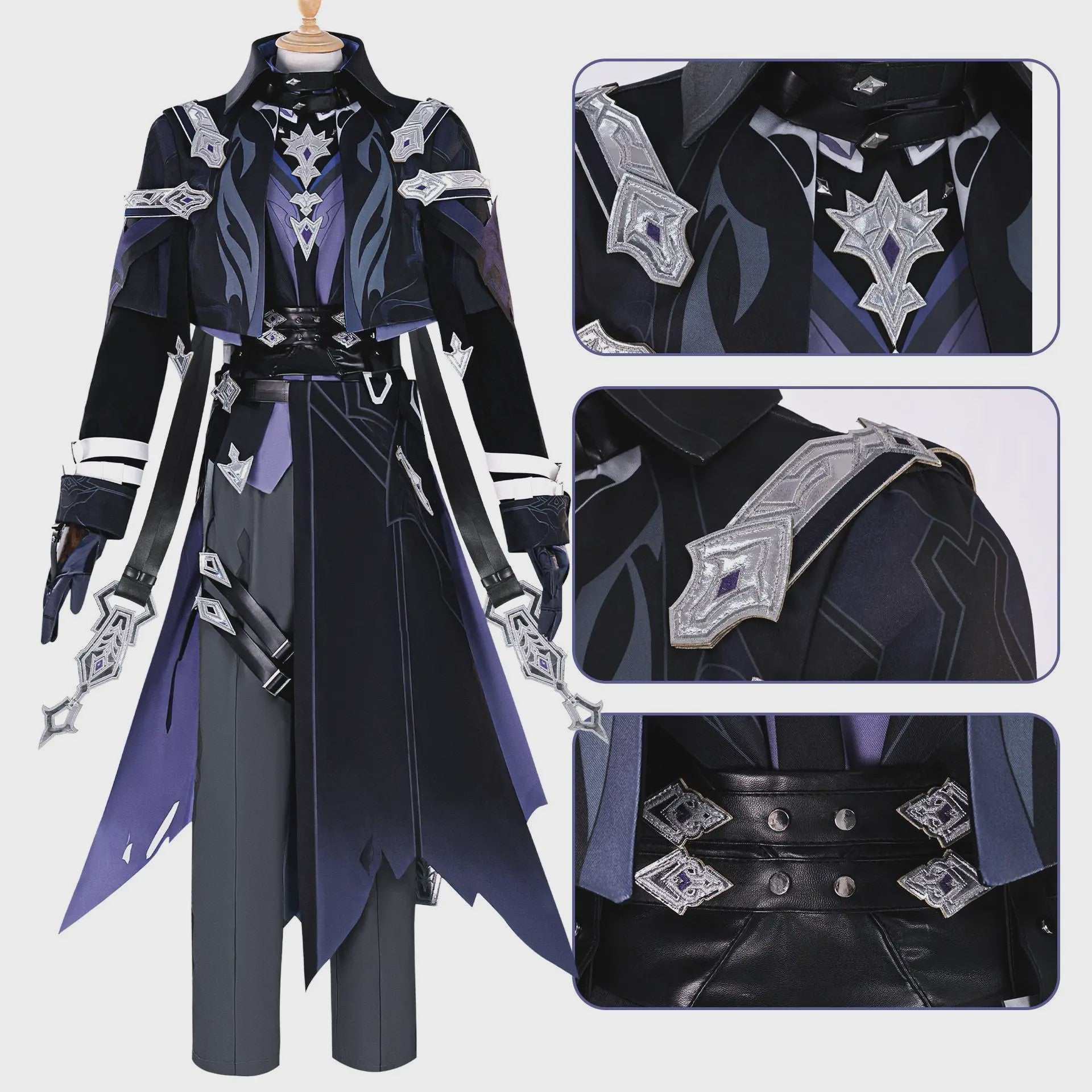 Genshin Impact Chudomirovich Cosplay Kostuum & Pruik - Anime Kleding