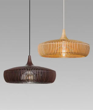Wabi-Sabi Houten Hanglamp LED - Vintage Minimalistisch Design