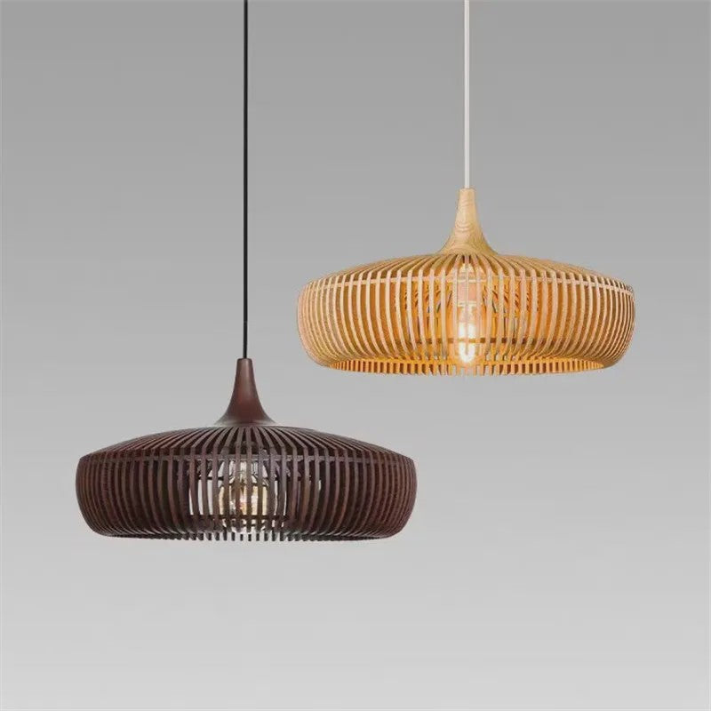 Wabi-Sabi Houten Hanglamp LED - Vintage Minimalistisch Design