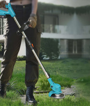 Krachtige Accu Grasmaaier & Grastrimmer - Verstelbaar, Draadloos, Laag Geluidsniveau