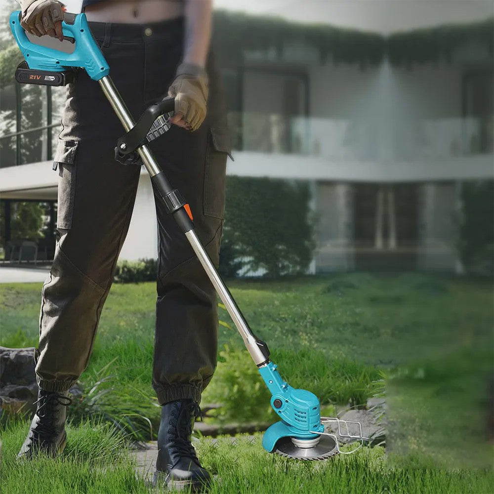 Krachtige Accu Grasmaaier & Grastrimmer - Verstelbaar, Draadloos, Laag Geluidsniveau