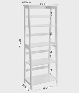 VASAGLE Ladder Boekenkast - Stijlvolle Opbergoplossing voor Woonkamer, Badkamer en Kantoor